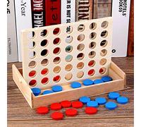 Naroote Wood Classic Educational Training Kids Checkers Set Family Game Pieces, Durable Wood Material, Concentration Building, for a Happy Childhood Experience