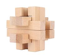 Naroote Wood Puzzle, Brain Teaser Lock Intelligent Jigsaw Lock Toy Wooden Interlocking Puzzles Game Toy Games Adult Brain Teaser