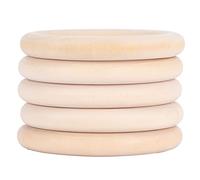Naroote Wood Rings, Wood Teething Ring, Food-Grade Material Durable And Wear-Resistant for Baby Supermarket (70mm)