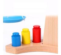 Naroote Wooden Balance Scale Toy Children Mathematics Teaching Aid, Colorful Learning Toy, Skills Development, Safe Beechwood Material, Great for Preschool Children, 24 * 17.5cm, Ages 3+
