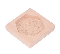 Naroote Wooden Cookie Stamp, Reusable Biscuit Press Mold, Wood Baking Tool Stamp with DIY Design, Ideal for Homemade Cookies Gingerbread Pastry Decorating (#4)