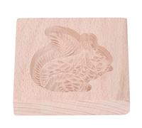 Naroote Wooden Cookie Stamp, Reusable Biscuit Press Mold, Wood Baking Tool Stamp with DIY Design, Ideal for Homemade Cookies Gingerbread Pastry Decorating (#5)