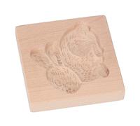 Naroote Wooden Cookie Stamp, Reusable Biscuit Press Mold, Wood Baking Tool Stamp with DIY Design, Ideal for Homemade Cookies Gingerbread Pastry Decorating (#3)