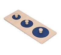 Naroote Wooden Geometric Matching Board Colorful Educational Toy for Kids, Hand-Eye Coordination and Visual Perception Skills, Above 3 Years Old, Wood Material (Three round panels)