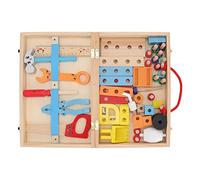 Naroote Wooden Toolbox, Toys, Toolbox Puzzle, Parent-child Interaction, Durable Wood for Home