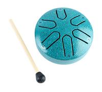 Naroote Worry Free Tongue Drum With Distinctive Look Easy to Play Mini Handpan Drum for Soothing Sounds Ideal for Beginners Material: Carbon Steel and Solid Wood (Green)
