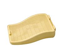 Naroote Yellow Cat Litter Box Ramp, Adjustable Litter Box Step, Cats Catcher Stair with Double Layer Design, Water Proof & Non Slip Base for Kitten, Old Fat Cats