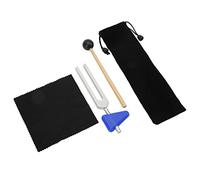 Naroote Yoga Tuning 528Hz Vibration Stress Relief Fork Kit for Meditation, Portable Stainless Steel Wood, Suitable for Yoga (MI528)