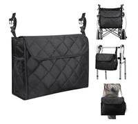 NAROSEBE Wheelchair Bag Rear Wheelchair Backpack Large Storage Bag, Black, Mittelgroß, Practical