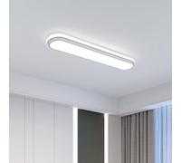 Naroume 72cm 55W LED Ceiling Light, 6500K Cool White Dimmable Flush Mount, Modern Ultra Thin Metal Linear Low Profile Lighting Fixture for Kitchen Home Office Hallway Bedroom Living Room