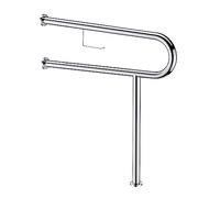 NArra Handicap Grab Bar, Toilet Grab Rail with Leg, Wall Mounted Bathroom Safety Handrail, 23.6 Inch /600mm Stainless Steel Toilet bar Provides Safety Grip for Seniors, Pregnant Women and Disability