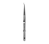 Narrative Cosmetics Stainless Steel Tweezers with Sliding Lock - Angled Tips