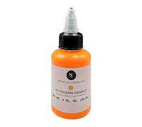 Narrative Cosmetics UV Fluorescent Alcohol Airbrush Paints - 2 fl oz, Glow Effect, Waterproof, Sweatproof, Highly Pigmented Liquid Makeup for Bodypainting, Film, TV, Festivals - UV Golden Orange