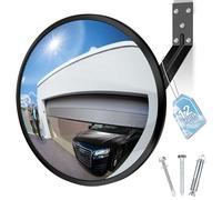 Narremcoy 12 inch Traffic Mirror, Adjustable Wide Angle View Acrylic Convex Mirror, Convex Mirror Outdoor for Warehouse, Office, Parking Garage and Traffic Safety - Support Indoor and Outdoor