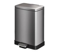 Narrow 10L Double Bathroom Trash Can with Soft Close Lid Step-On Carbon Steel Waste Bin with PP Inner Bucket for Bedroom Office Living Room - White