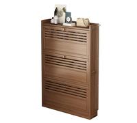 Narrow Bamboo Shoe Cabinet with 2/3 Flip Doors Space-Saving Shoe Storage for Hallway Bedroom and Entryway - 17cm Wide Stylish and Functional Design