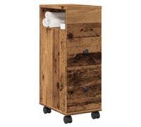 Narrow Bathroom Cabinet Old Wood 33x23x65cm Engineered Wood Wall Mounted Drawer