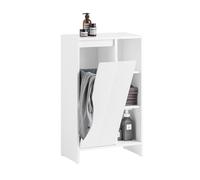 Narrow Bathroom Cabinet with Basket - Space-Saving Storage Chest for Laundry Room, Durable Design