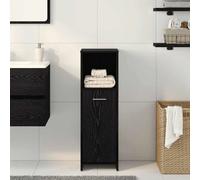 vidaXL Bathroom Cabinet Black Oak 30x30x95 cm Engineered Wood