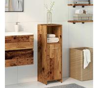 Narrow Bathroom Cabinet With Shelves Vanity Unit Slim Storage Cupboard Furniture