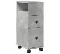 Narrow Bathroom Cabinet with Wheels Trolley Cupboard Engineered Wood vidaXL