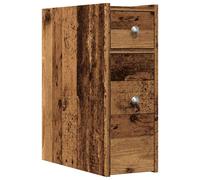 Narrow Bathroom Cupboard with Wheels Storage Cabinet Engineered Wood vidaXL