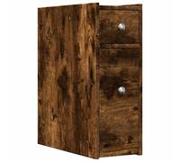 Narrow Bathroom Cupboard with Wheels Storage Cabinet Engineered Wood vidaXL