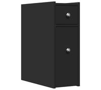 Narrow Bathroom Cupboard with Wheels Storage Cabinet Engineered Wood vidaXL