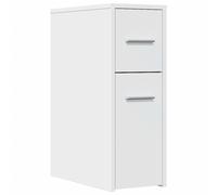 Narrow Bathroom Cupboard with Wheels Storage Cabinet Engineered Wood vidaXL