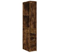 Narrow Bathroom Cupboard with Wheels Storage Cabinet Engineered Wood vidaXL