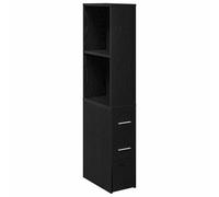 Narrow Bathroom Cupboard with Wheels Storage Cabinet Engineered Wood vidaXL