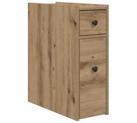 Narrow Bathroom Cupboard with Wheels Storage Cabinet Engineered Wood vidaXL