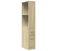 Narrow Bathroom Cupboard with Wheels Storage Cabinet Engineered Wood vidaXL
