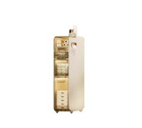 Narrow Bathroom Floor Cabinet, Tall Slim Storage Tower with Drawers & Casters, Waterproof 2-Tier Large Capacity for Kitchen & Bathroom