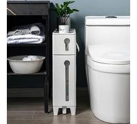 Narrow Bathroom Floor Cabinet with Removable Drawers Slim Waterproof Storage Tower on Wheels Versatile Side Storage for Bedroom & Living Room