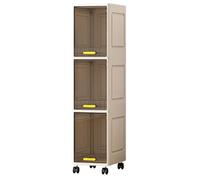 Narrow Bathroom Storage Cabinet on Wheels 3 Tier Sturdy with Ample Space for Kitchen & Bedroom Versatile Mobile Storage Solution