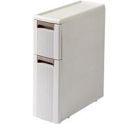 Narrow Bathroom Storage Cabinet with 5 Drawers, Slim Rolling Cart for Small Space and Corner, Easy Assembly