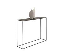 Narrow Black Iron Console Table 60-120 cm Entryway Table Slim Sofa Table for Kitchen Balcony or Flower Shop (Size: 60 * 25 * 75 CM)