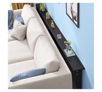 Narrow Black Sofa Back Table 47"x8" Waterproof Scratch-Resistant Wood Console Easy Clean Entryway Shelf Slim Design for Living Room 0.6" Thick Space-Saving Furniture
