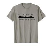 Narrow Boat Canal Boat T shirt T-Shirt, Men, Slate Grey, 3X-Large