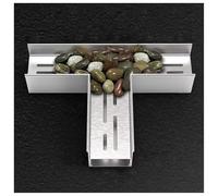 Narrow Channel Drain Grate，Stainless Steel Low Profile Drainage Trench System/Narrow Patio Trough Drains For Yard Balcony Traffic Backyard, Easy to Install(T,H5*W7CM/H1.97*W2.76IN)