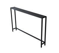 Narrow Console Table 15CM Depth Tall Side Table for Sofa Entryway Hallway Black Slim Table for Living Room Decor (100 * 15 * 75CM)