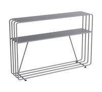 Narrow Console Table, 3-Tier Metal Hallway Display Shelf with Rounded Corners, Adjustable Feet, Modern Sofa Table for Living Room, Apartment, Dorm