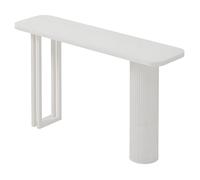Narrow Console Table for Entryway - Rectangular Hallway Table Behind Sofa - Stylish Accent Table with Metal Frame - Off-White Finish, 100cm (39.3") for Living Room & Foyer