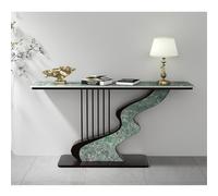 Narrow Console Table with Metal Base, Thickened Countertop for Living Room, Sofa Hallway Entryway