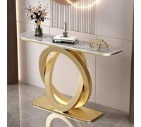 Narrow Console Table with Metal Frame, Slim Sofa Table for Hallway, Entryway, Living Room, Small Space Solution