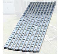 Narrow Drainage Channel Kit - 1M Outdoor Gutter System Low Profile for Balconies & Patios 12 pcs (7x3cm) Silver - Effective Storm Water Management Solution