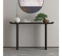 Narrow Entryway Console Table Wooden Accent Table with Storage Large Top Side Table for Hallway Living Room & Corridor (Black 120x30x80cm)