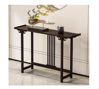 Narrow Entryway Console Tables,Chinese Style Slim Hallway Shelf, Bamboo Sofa High Table, Wood Console Tables, Entryway Storage Table (Color : Brown-A, Size : 100x31x80cm)