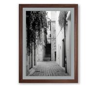 Narrow European Passage Vintage Framed Wall Art Print A3 (42×29.7cm) Walnut, Wall Decor for Living Room, Bedroom, Office & Home, Ready to Hang, Art Gift